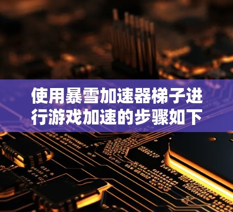 使用暴雪加速器梯子进行游戏加速的步骤如下