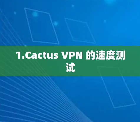 1.Cactus VPN 的速度测试 1.Cactus VPN 的速度测试