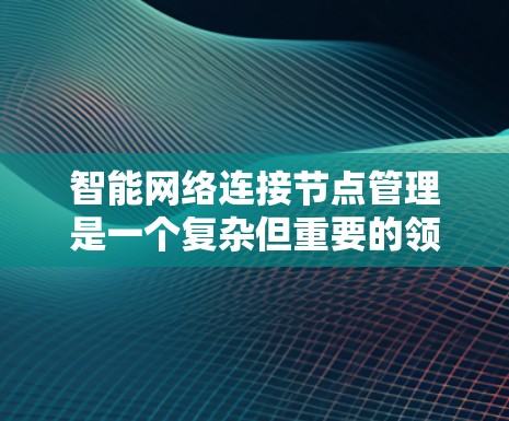智能网络连接节点管理是一个复杂但重要的领域，涉及多个技术元素，旨在提升网络连接的智能化和安全性。以下是对这一领域的总结和分析
